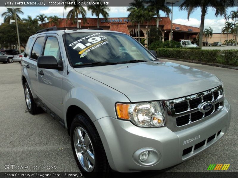 Ingot Silver Metallic / Charcoal Black 2012 Ford Escape XLT