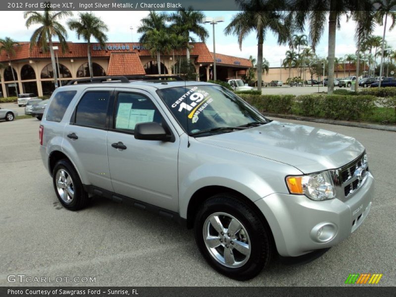 Ingot Silver Metallic / Charcoal Black 2012 Ford Escape XLT