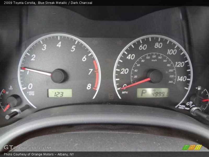 Blue Streak Metallic / Dark Charcoal 2009 Toyota Corolla