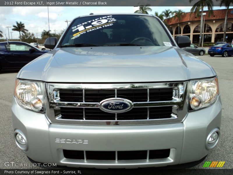 Ingot Silver Metallic / Charcoal Black 2012 Ford Escape XLT