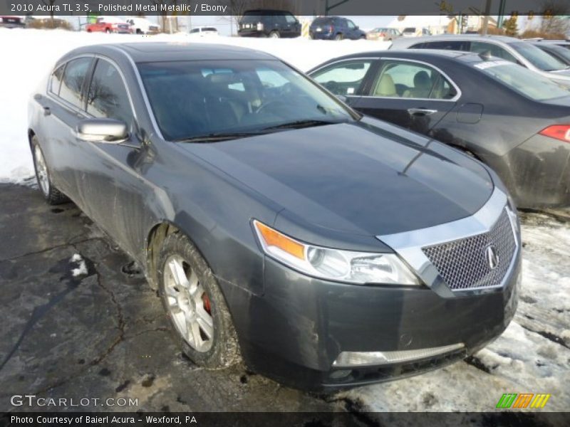 Polished Metal Metallic / Ebony 2010 Acura TL 3.5