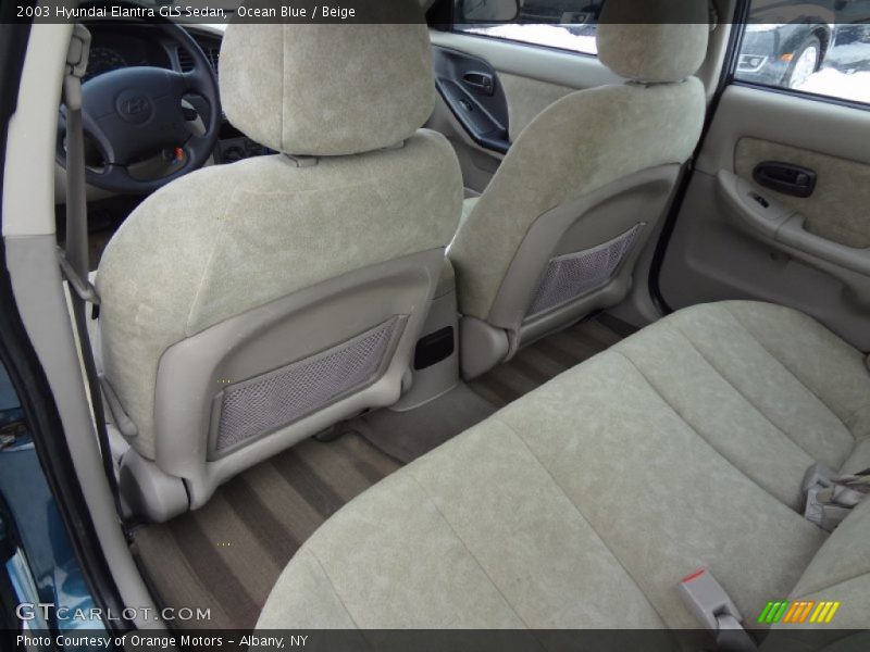 Ocean Blue / Beige 2003 Hyundai Elantra GLS Sedan