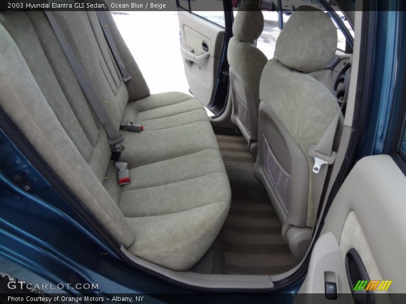 Ocean Blue / Beige 2003 Hyundai Elantra GLS Sedan