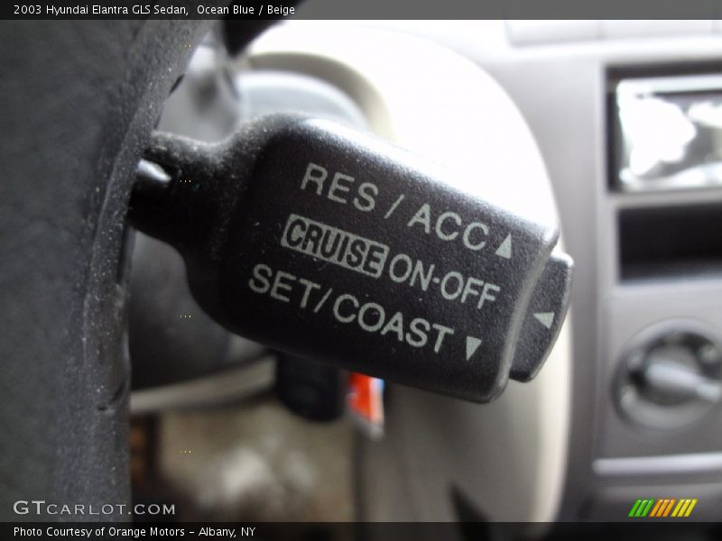 Ocean Blue / Beige 2003 Hyundai Elantra GLS Sedan