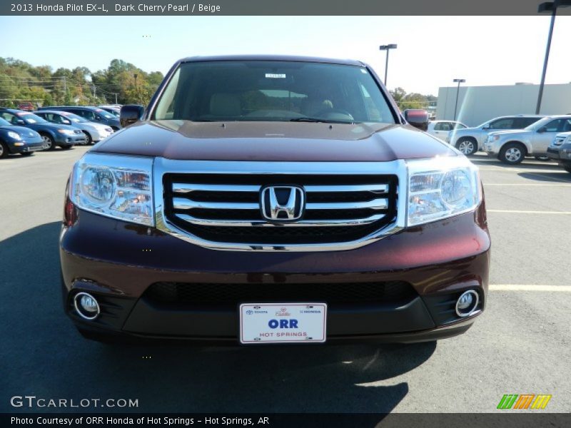 Dark Cherry Pearl / Beige 2013 Honda Pilot EX-L