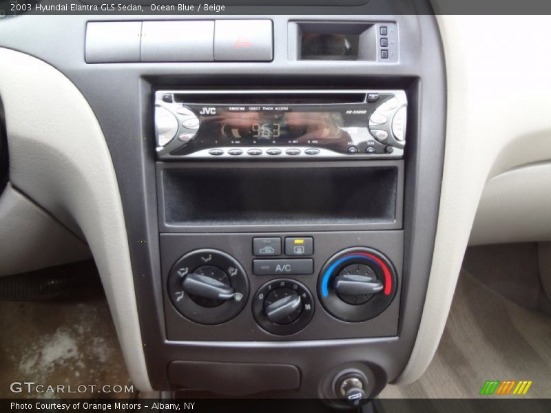Ocean Blue / Beige 2003 Hyundai Elantra GLS Sedan