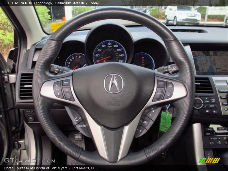 Palladium Metallic / Ebony 2011 Acura RDX Technology