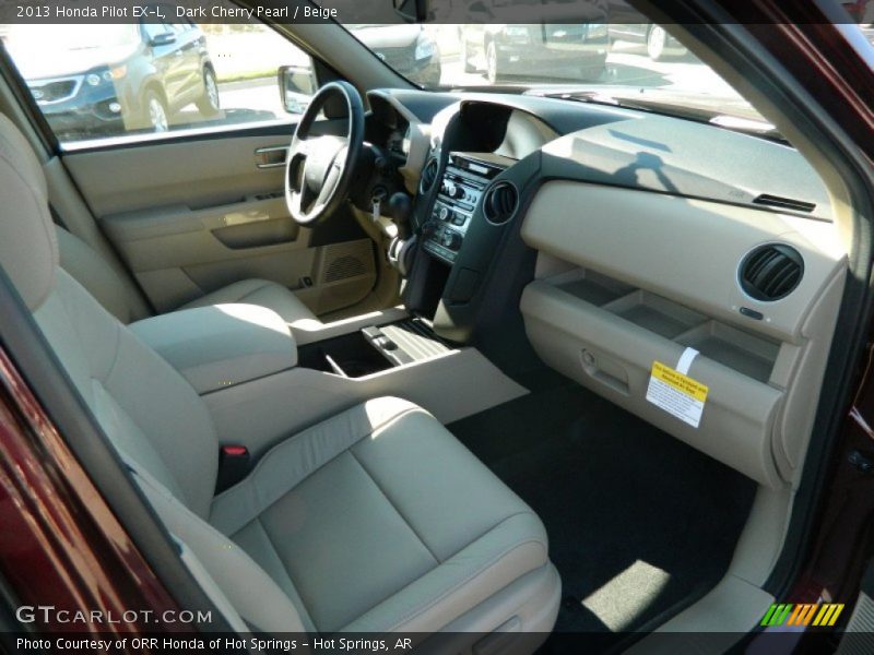 Dark Cherry Pearl / Beige 2013 Honda Pilot EX-L