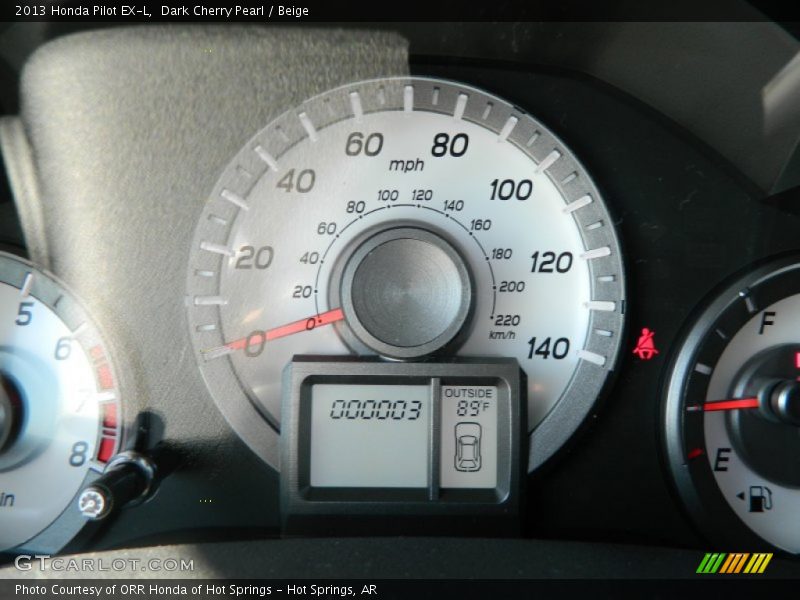 Dark Cherry Pearl / Beige 2013 Honda Pilot EX-L