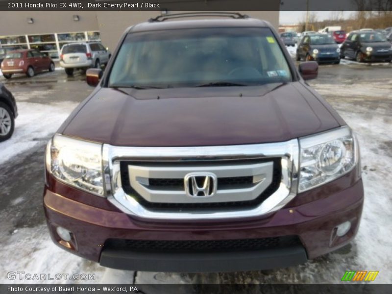 Dark Cherry Pearl / Black 2011 Honda Pilot EX 4WD