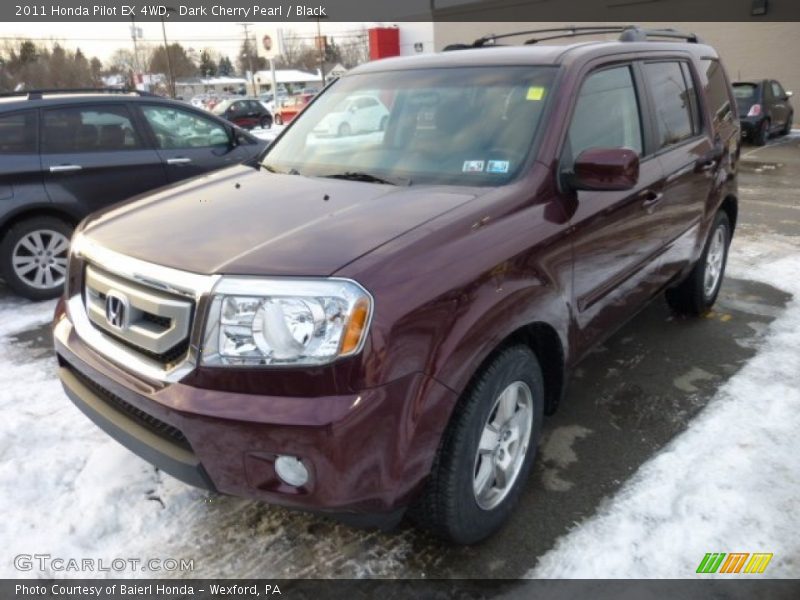 Dark Cherry Pearl / Black 2011 Honda Pilot EX 4WD