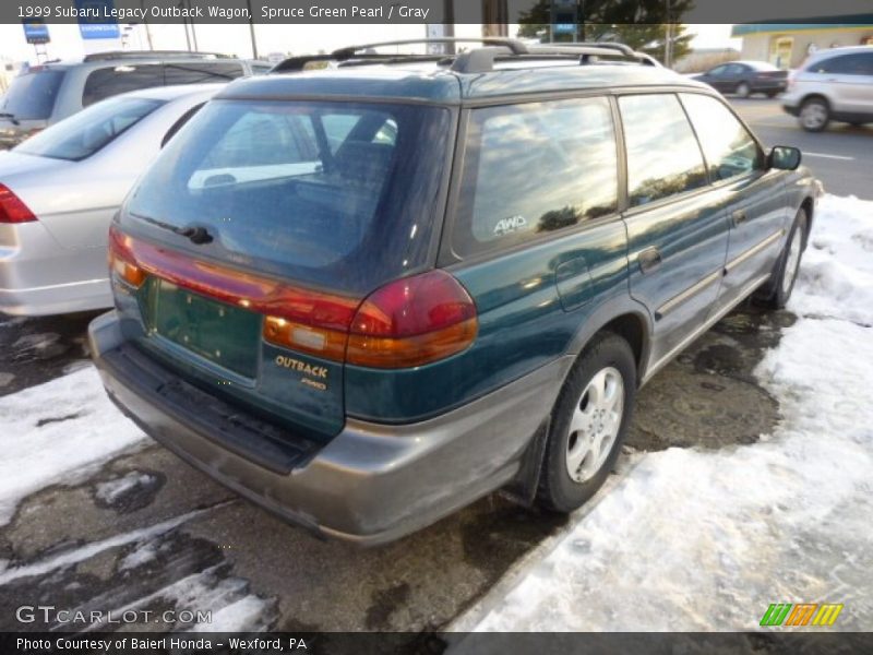 Spruce Green Pearl / Gray 1999 Subaru Legacy Outback Wagon