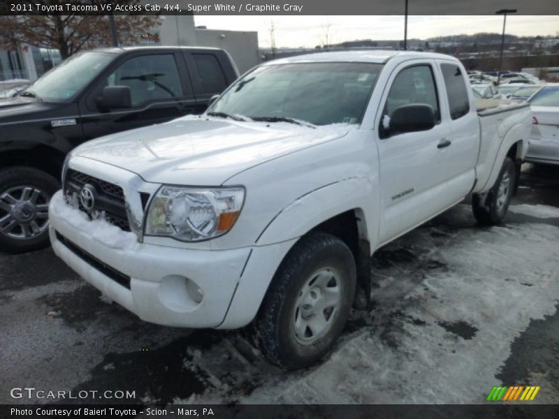 Super White / Graphite Gray 2011 Toyota Tacoma V6 Access Cab 4x4