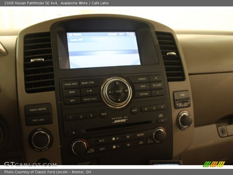 Avalanche White / Cafe Latte 2008 Nissan Pathfinder SE 4x4