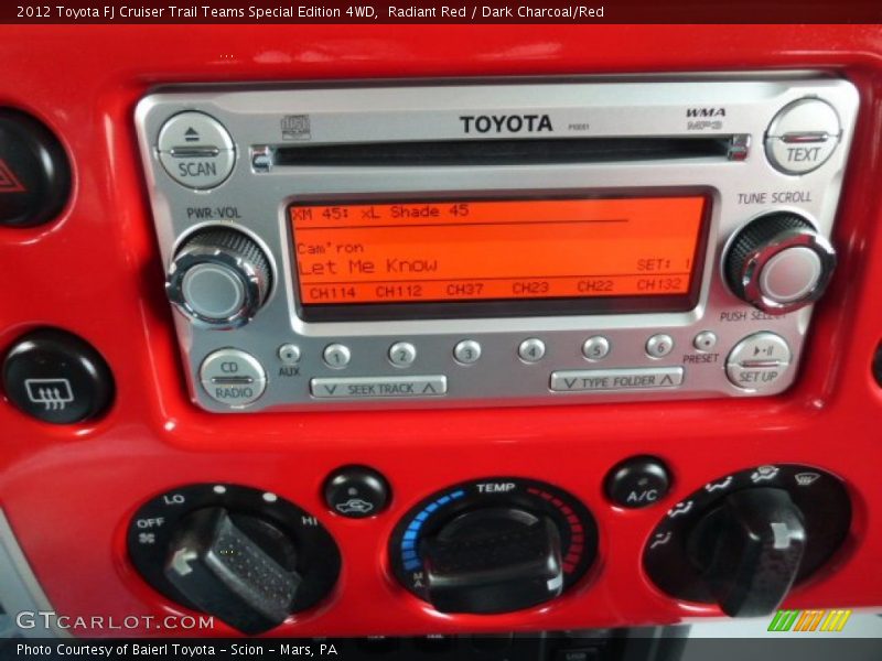 Audio System of 2012 FJ Cruiser Trail Teams Special Edition 4WD