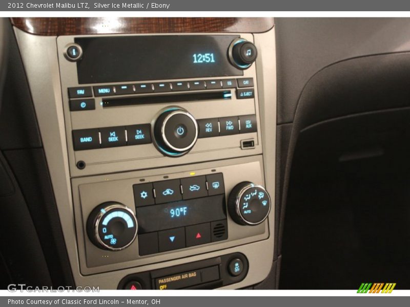 Silver Ice Metallic / Ebony 2012 Chevrolet Malibu LTZ