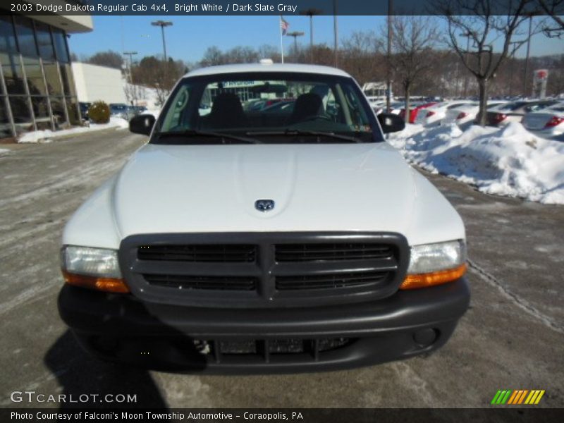 Bright White / Dark Slate Gray 2003 Dodge Dakota Regular Cab 4x4