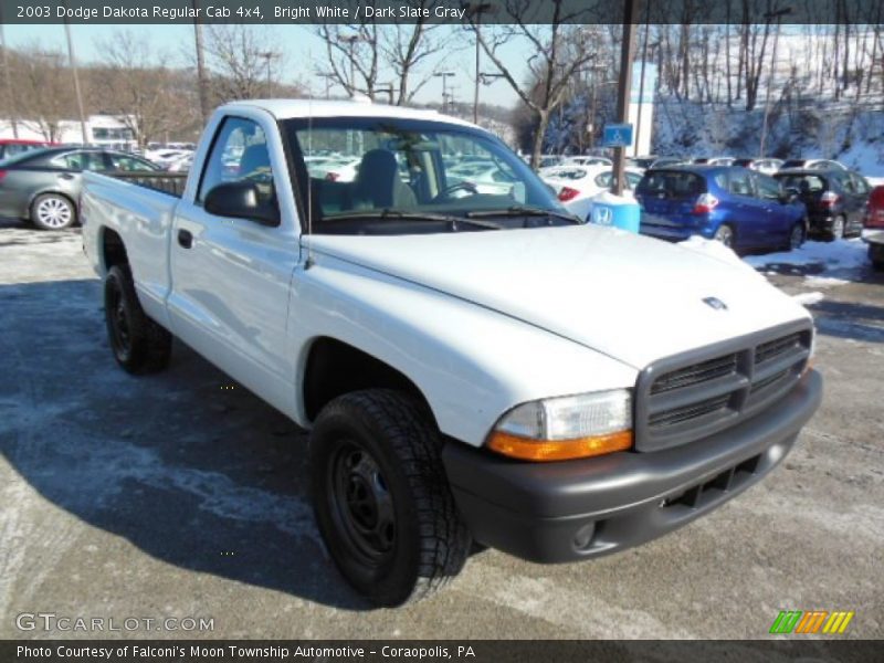 Bright White / Dark Slate Gray 2003 Dodge Dakota Regular Cab 4x4
