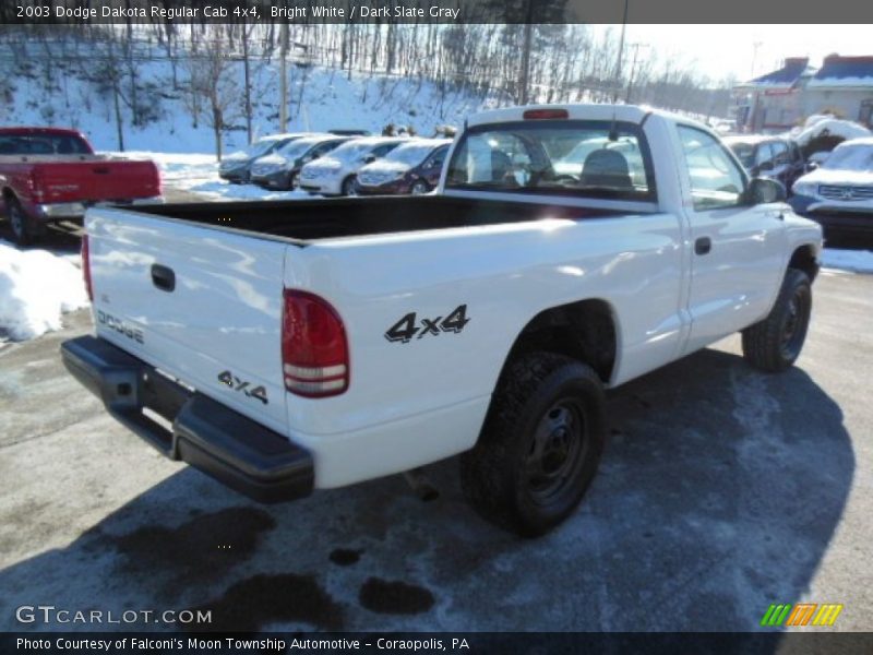 Bright White / Dark Slate Gray 2003 Dodge Dakota Regular Cab 4x4
