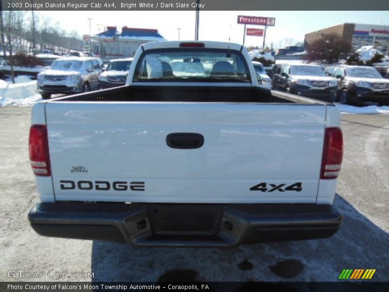 Bright White / Dark Slate Gray 2003 Dodge Dakota Regular Cab 4x4