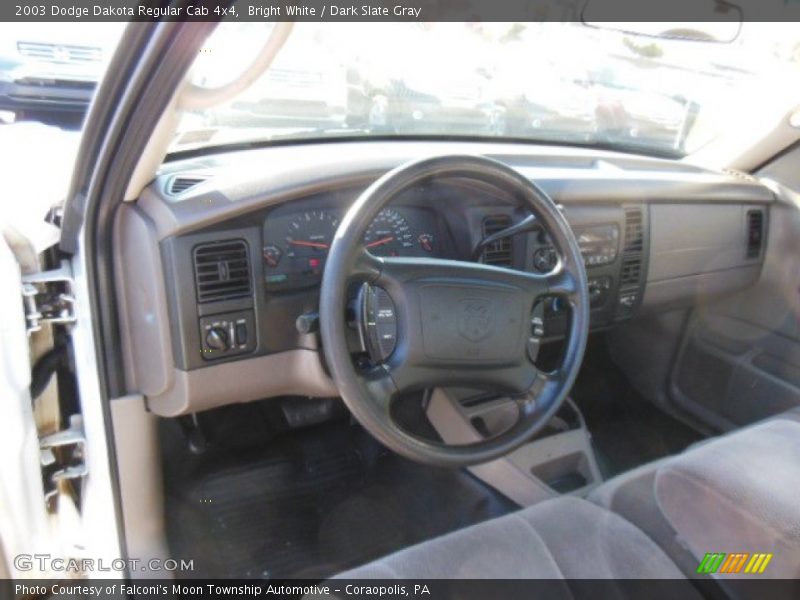 Bright White / Dark Slate Gray 2003 Dodge Dakota Regular Cab 4x4
