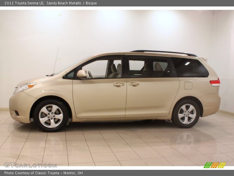 Sandy Beach Metallic / Bisque 2011 Toyota Sienna LE