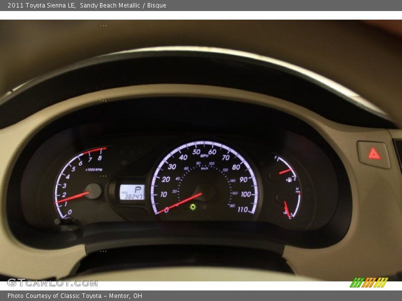 Sandy Beach Metallic / Bisque 2011 Toyota Sienna LE