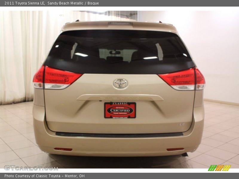 Sandy Beach Metallic / Bisque 2011 Toyota Sienna LE