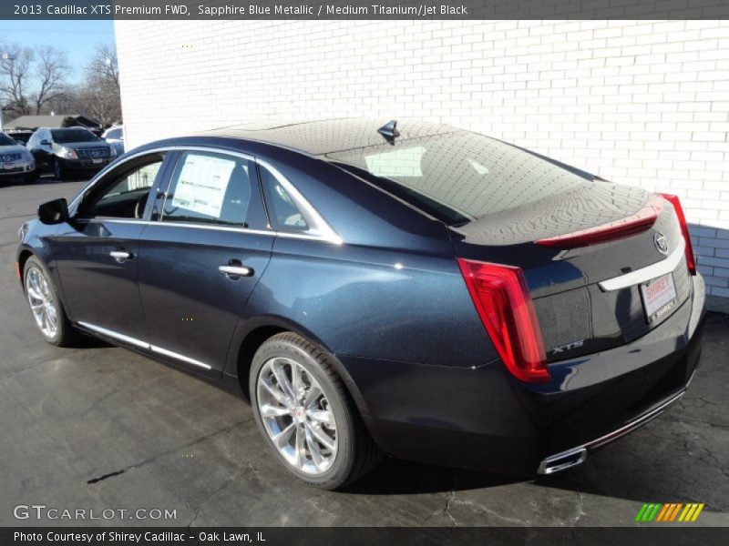 Sapphire Blue Metallic / Medium Titanium/Jet Black 2013 Cadillac XTS Premium FWD