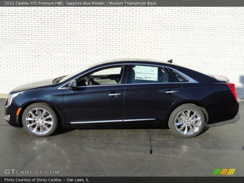 Sapphire Blue Metallic / Medium Titanium/Jet Black 2013 Cadillac XTS Premium FWD