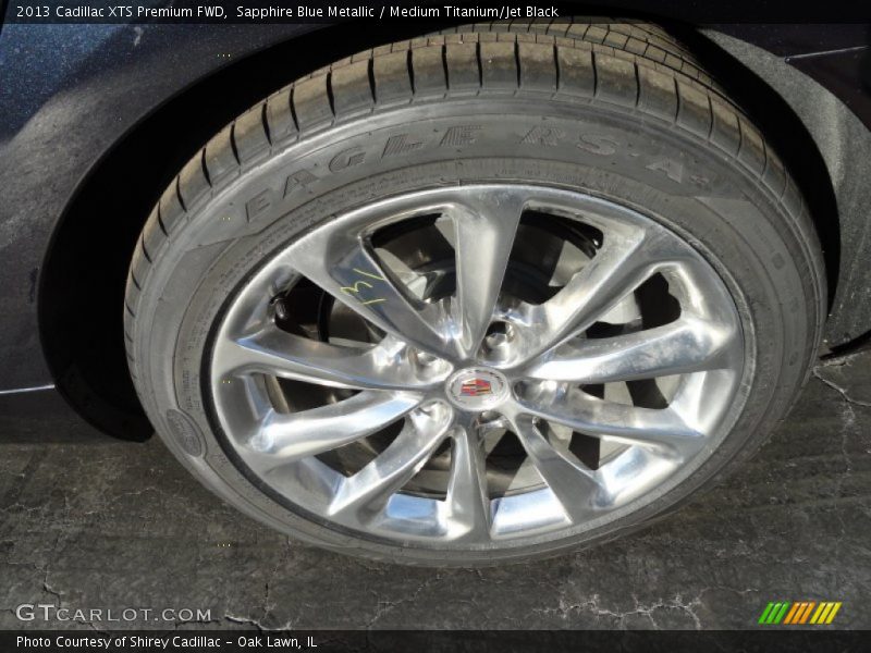 Sapphire Blue Metallic / Medium Titanium/Jet Black 2013 Cadillac XTS Premium FWD