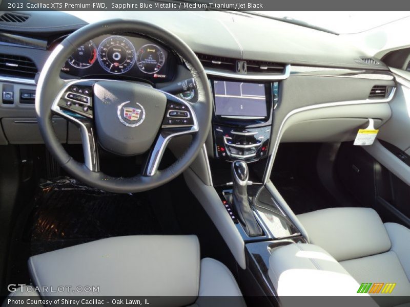 Sapphire Blue Metallic / Medium Titanium/Jet Black 2013 Cadillac XTS Premium FWD