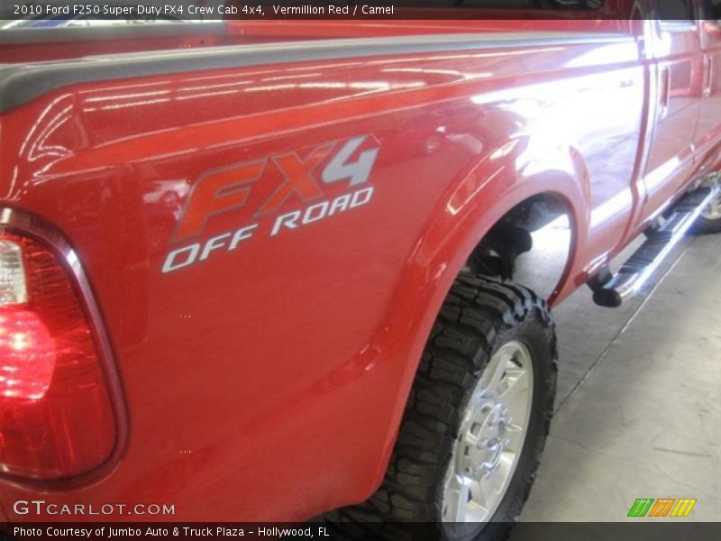 Vermillion Red / Camel 2010 Ford F250 Super Duty FX4 Crew Cab 4x4