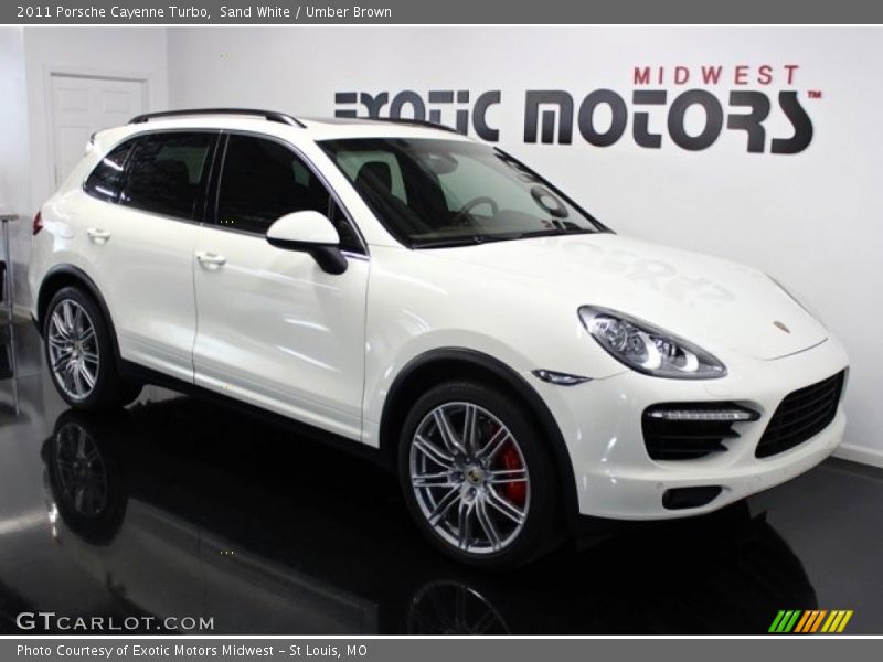 Sand White / Umber Brown 2011 Porsche Cayenne Turbo