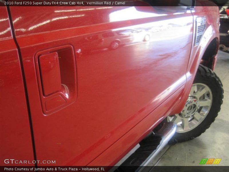 Vermillion Red / Camel 2010 Ford F250 Super Duty FX4 Crew Cab 4x4
