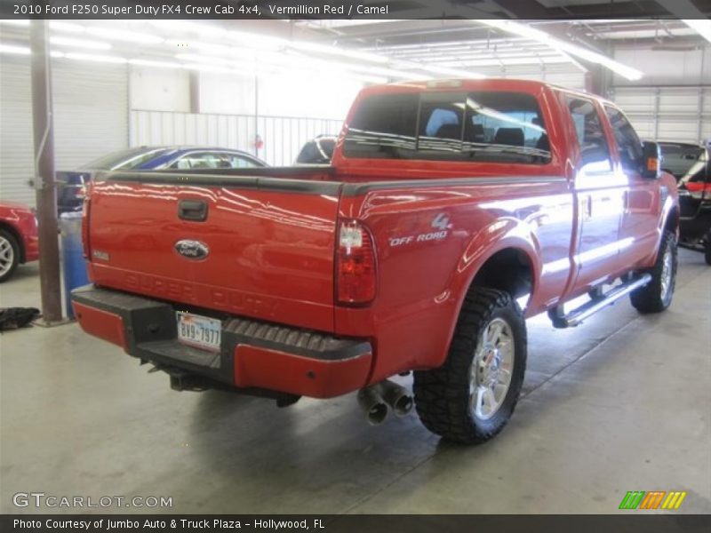 Vermillion Red / Camel 2010 Ford F250 Super Duty FX4 Crew Cab 4x4