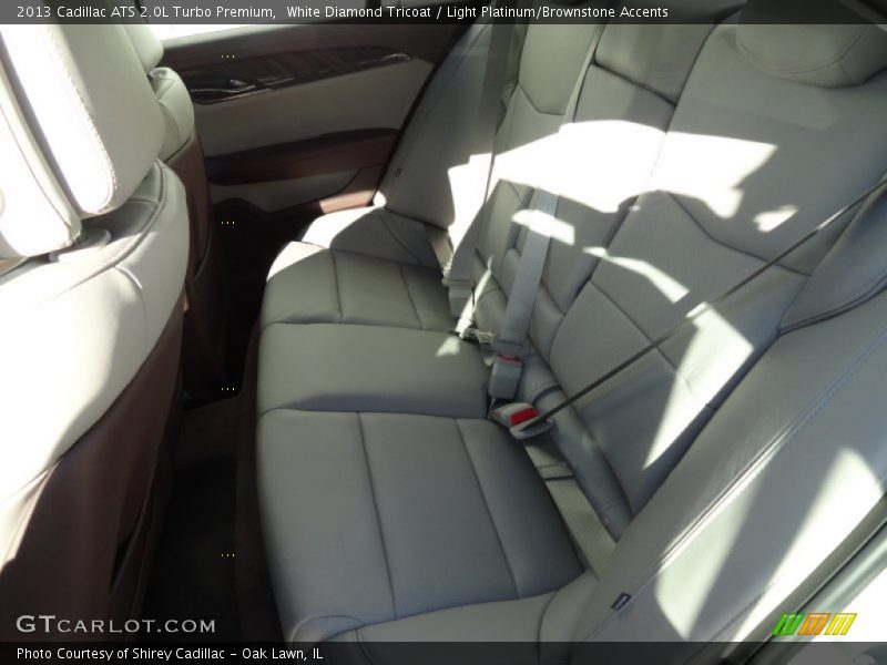 White Diamond Tricoat / Light Platinum/Brownstone Accents 2013 Cadillac ATS 2.0L Turbo Premium