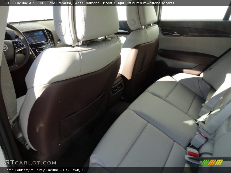 White Diamond Tricoat / Light Platinum/Brownstone Accents 2013 Cadillac ATS 2.0L Turbo Premium