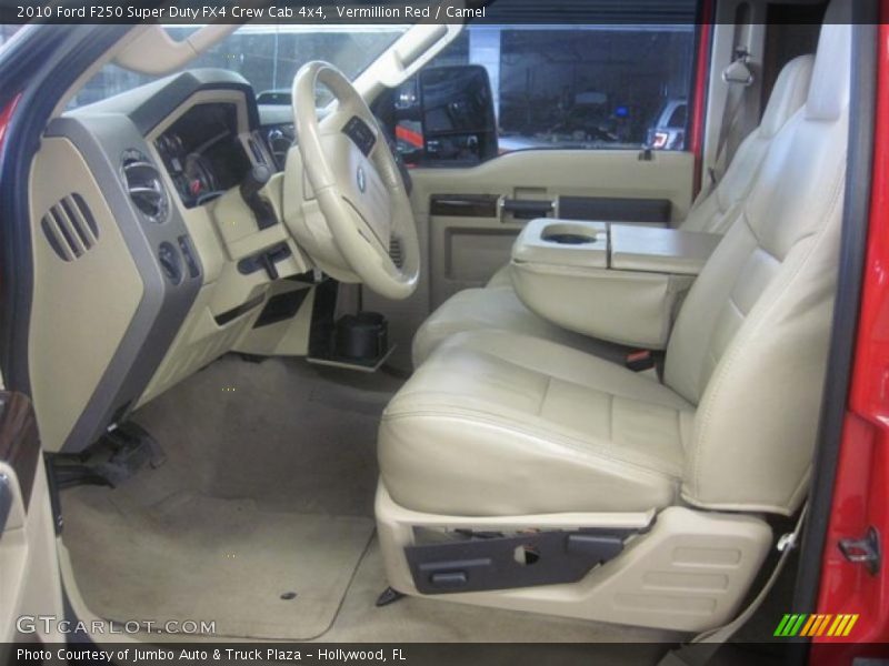 Vermillion Red / Camel 2010 Ford F250 Super Duty FX4 Crew Cab 4x4
