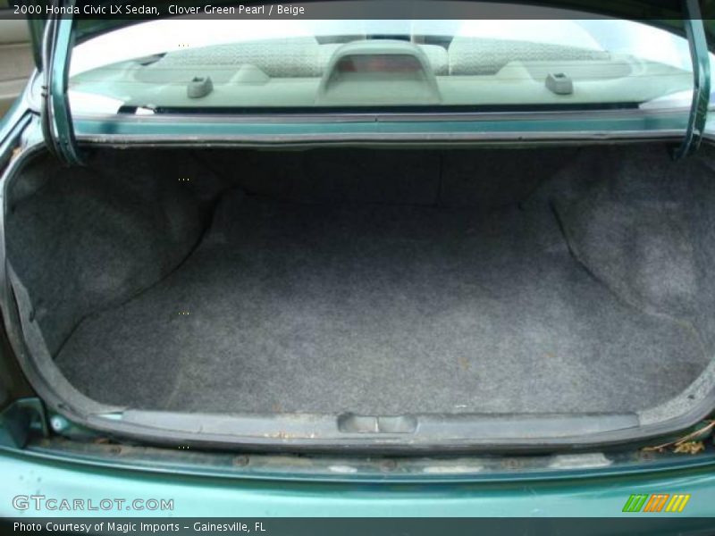 Clover Green Pearl / Beige 2000 Honda Civic LX Sedan