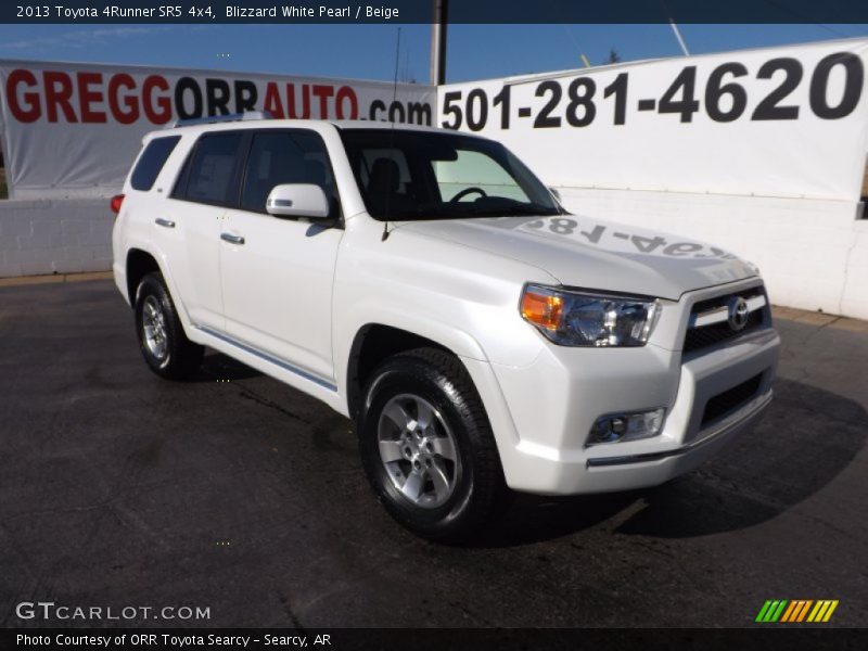 Blizzard White Pearl / Beige 2013 Toyota 4Runner SR5 4x4