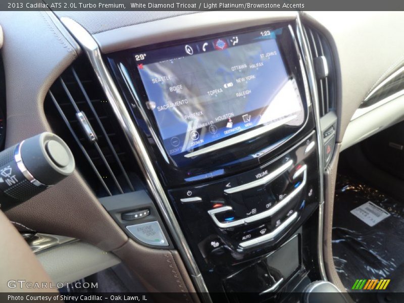 White Diamond Tricoat / Light Platinum/Brownstone Accents 2013 Cadillac ATS 2.0L Turbo Premium