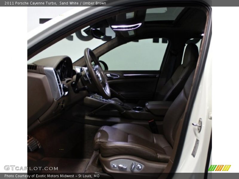 Sand White / Umber Brown 2011 Porsche Cayenne Turbo