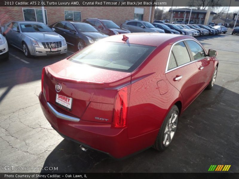 Crystal Red Tintcoat / Jet Black/Jet Black Accents 2013 Cadillac ATS 2.0L Turbo Luxury AWD
