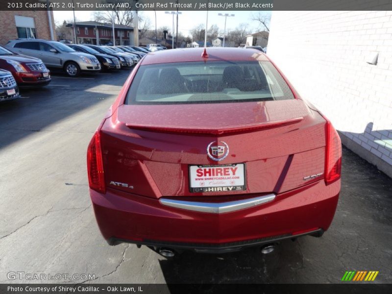 Crystal Red Tintcoat / Jet Black/Jet Black Accents 2013 Cadillac ATS 2.0L Turbo Luxury AWD
