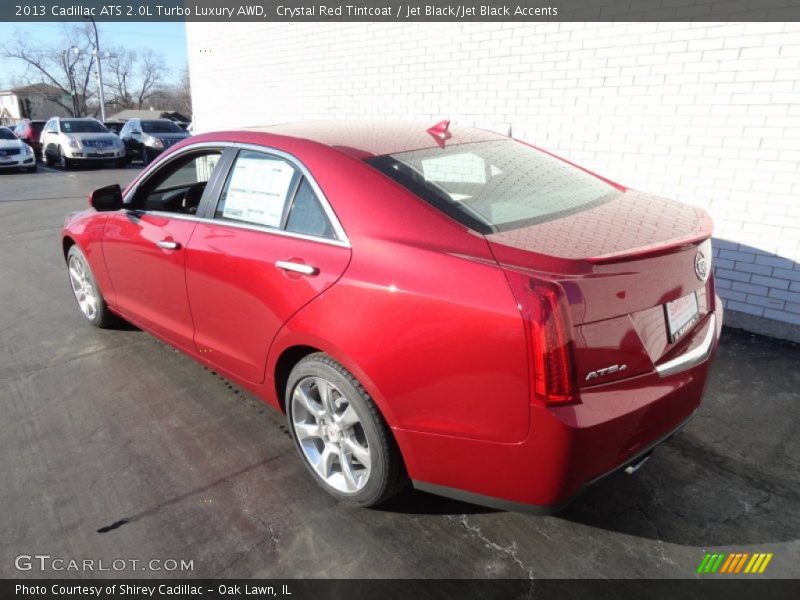 Crystal Red Tintcoat / Jet Black/Jet Black Accents 2013 Cadillac ATS 2.0L Turbo Luxury AWD