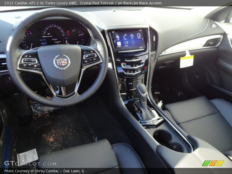 Crystal Red Tintcoat / Jet Black/Jet Black Accents 2013 Cadillac ATS 2.0L Turbo Luxury AWD