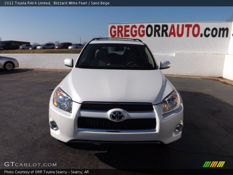 Blizzard White Pearl / Sand Beige 2012 Toyota RAV4 Limited