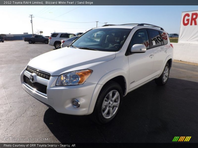 Blizzard White Pearl / Sand Beige 2012 Toyota RAV4 Limited