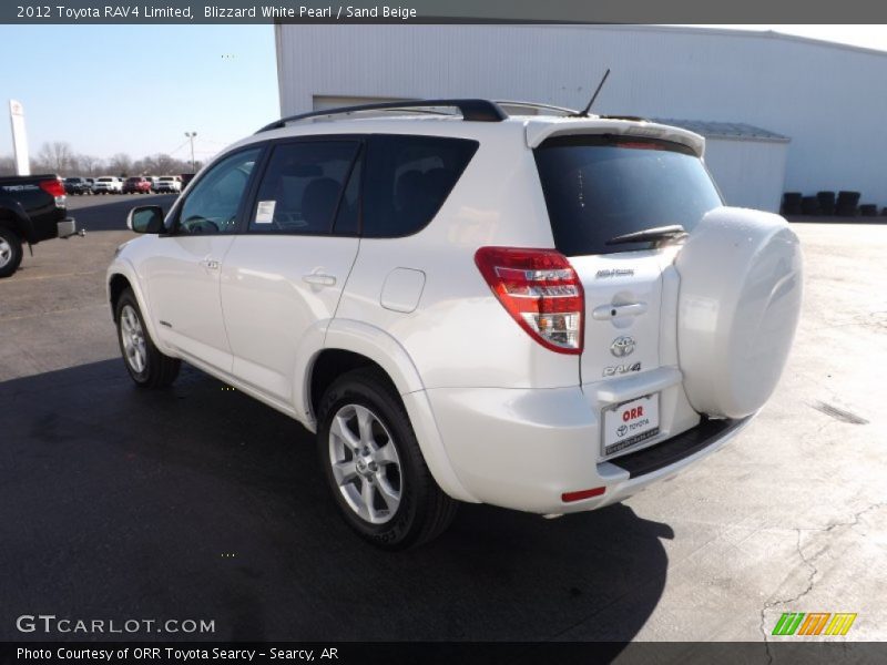 Blizzard White Pearl / Sand Beige 2012 Toyota RAV4 Limited
